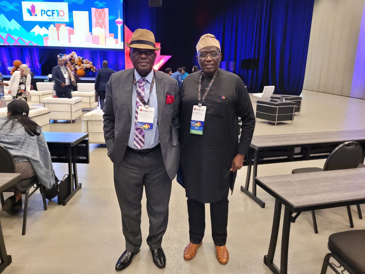 Left-Right: Professor Peter Okebukola (NOUN Council Chairman), Prof. Olufemi A. Peters (NOUN VC)